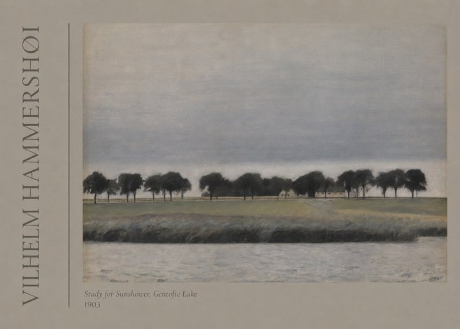 Vilhelm Hammershøi Study for Sunshower, Gentofte Lake No2 - Poster