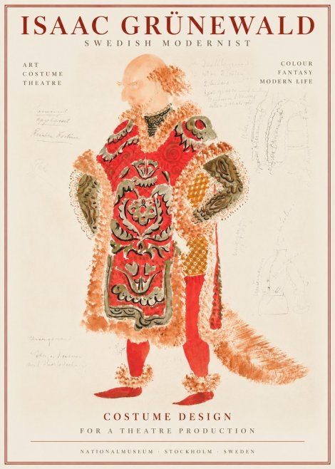 Isaac Grünewald Costume Design for a Theatre Production No1 - Poster