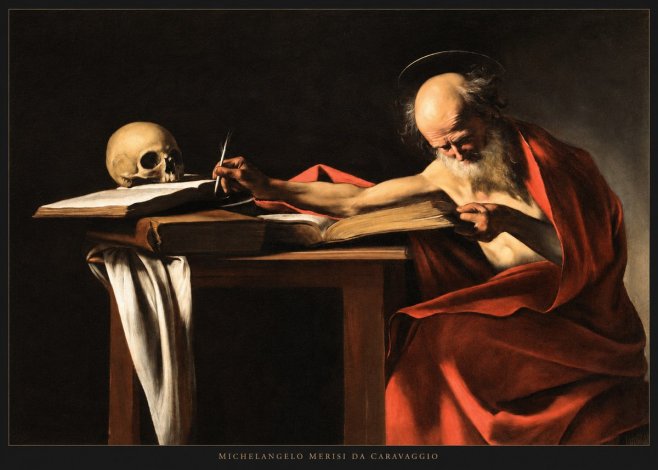 Michelangelo Merisi da Caravaggio Saint Jerome Writing II No5 - Poster