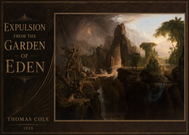 Thomas Cole Expulsion from the Garden of Eden II No2 - Poster