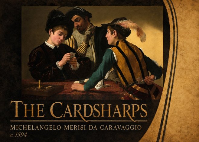 Michelangelo Merisi da Caravaggio The Cardsharps III No2 - Poster