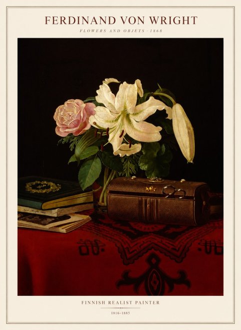 Ferdinand von Wright Flowers and Objets No1 - Poster