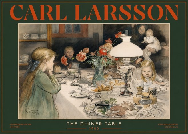 Carl Larsson The Dinner Table No5 - Poster