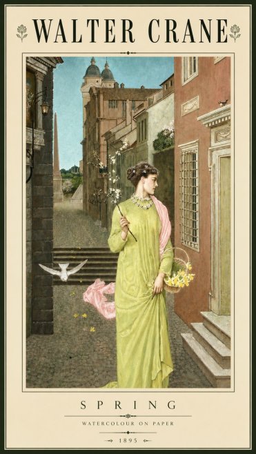 Walter Crane Spring No4 - Poster