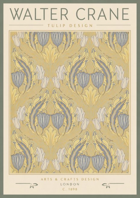 Walter Crane Tulip Design I No4 - Poster
