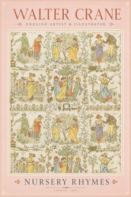 Walter Crane Nursery Rhymes No2 - Poster