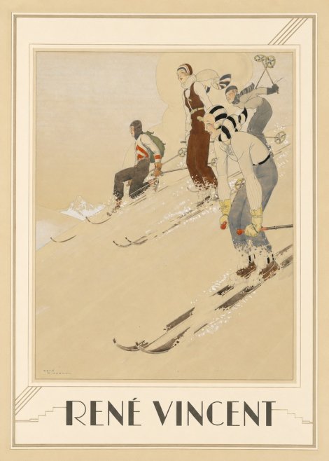René Vincent Skiers No1 - Poster