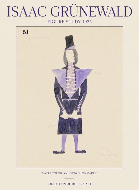 Isaac Grünewald Figure Study, 1925 No1 - Poster