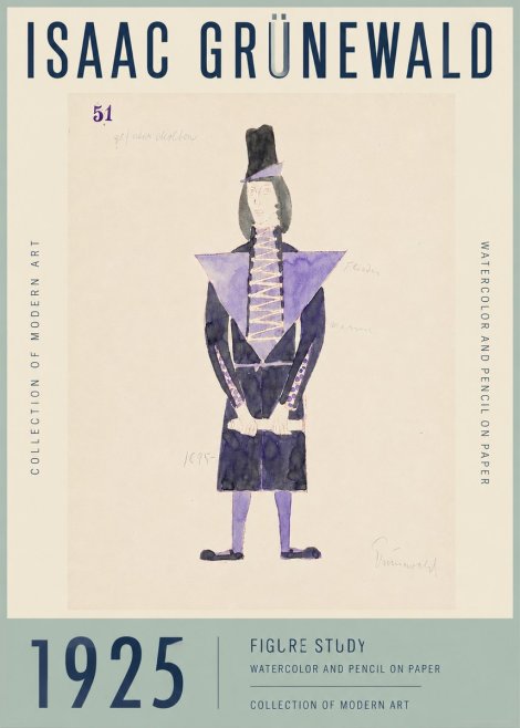 Isaac Grünewald Figure Study, 1925 No3 - Poster