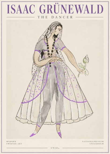 Isaac Grünewald Costume Study IV No3 - Poster