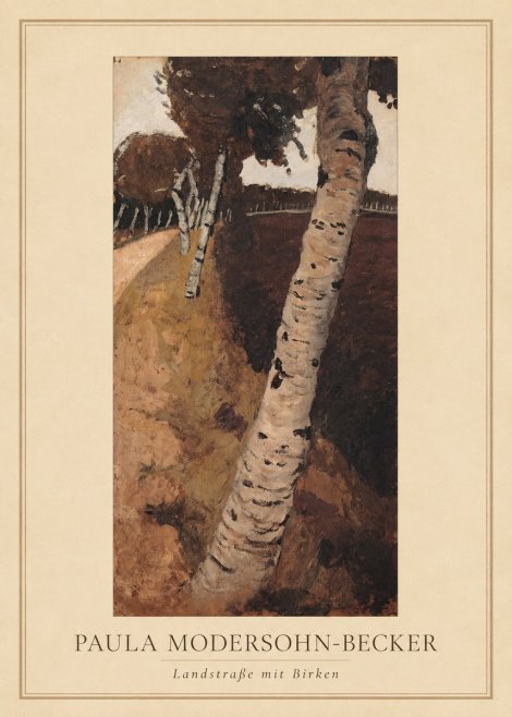 Paula Modersohn-Becker Landstraße Mit Birken No4 - Poster