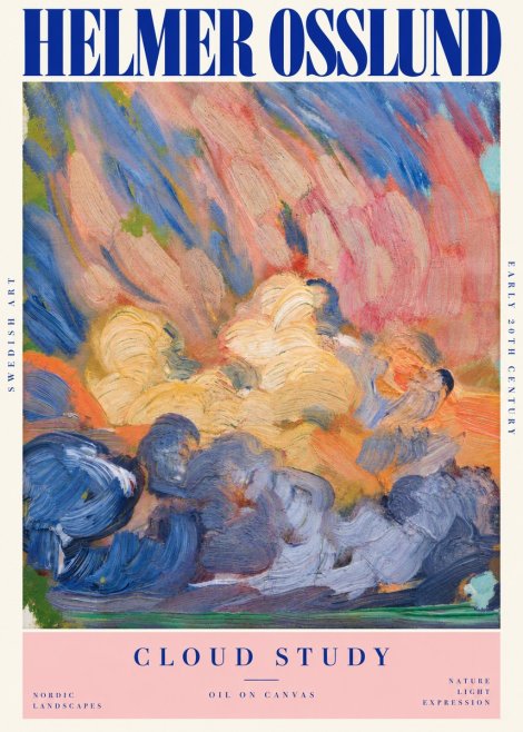 Helmer Osslund Sunset Clouds No5 - Poster
