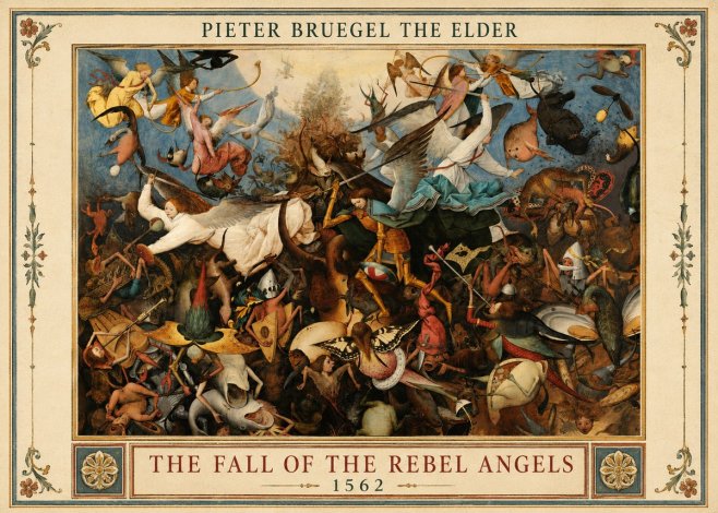 Pieter Bruegel The Fall of the Rebel Angels III No3 - Poster
