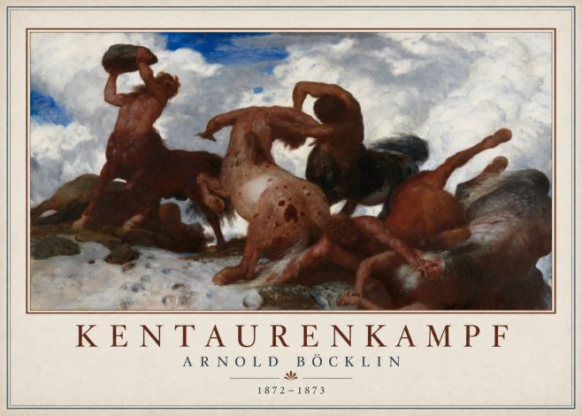 Arnold Böcklin Kentaurenkampf No1 - Poster