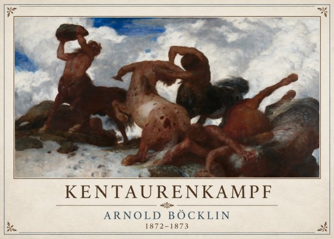 Arnold Böcklin Kentaurenkampf No4 - Poster