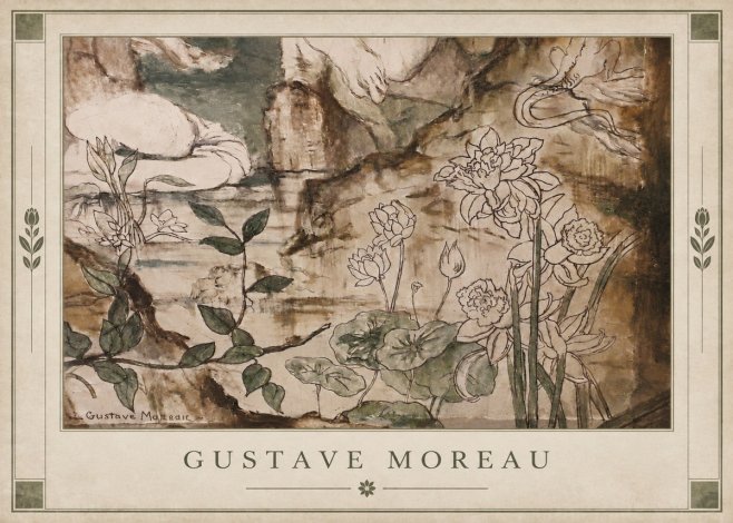 Gustave Moreau Floral Study No3 - Poster