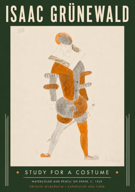 Isaac Grünewald Study for a Costume II No6 - Poster