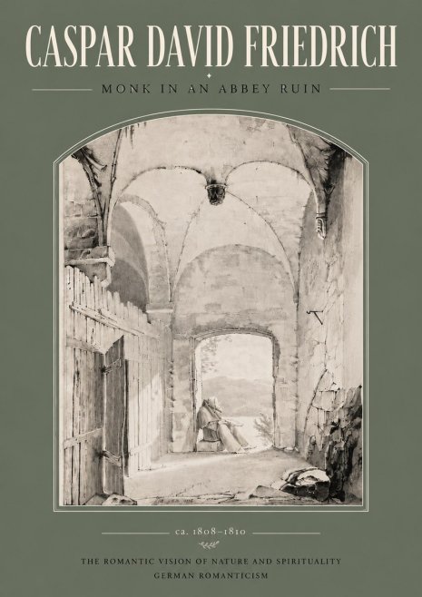 Caspar David Friedrich Monk in an Abbey Ruin No6 - Poster