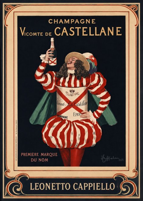 Leonetto Cappiello Champagne Vicomte De Castellane No1 - Poster