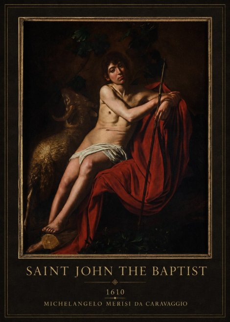 Michelangelo Merisi da Caravaggio Saint John the Baptist III No4 - Poster