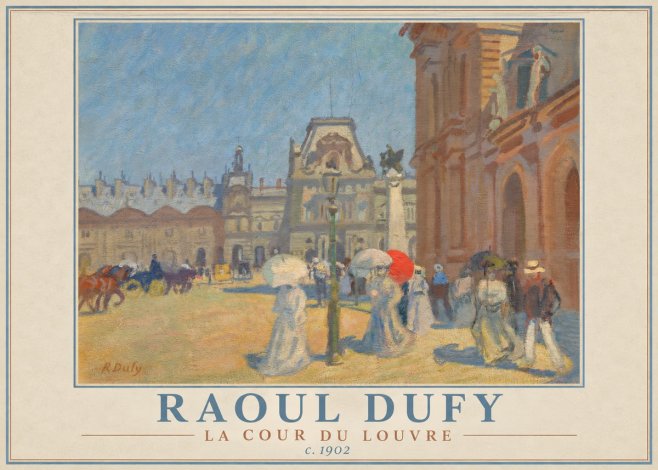 Raoul Dufy La Cour Du Louvre No1 - Poster