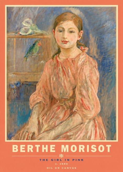 Berthe Morisot The Girl in Pink No3 - Poster