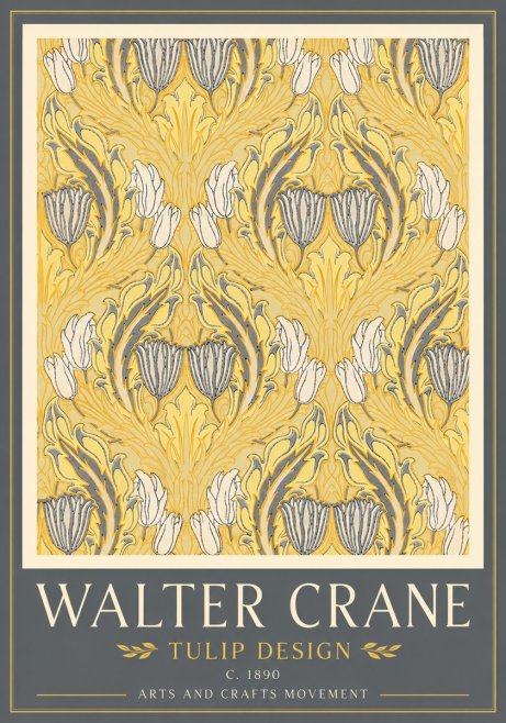 Walter Crane Tulip Design II No4 - Poster
