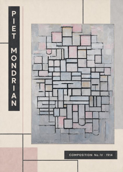 Piet Mondrian Composition No. Iv • 1914 No2 - Poster