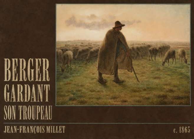 Jean-François Millet Berger Gardant Son Troupeau No4 - Poster