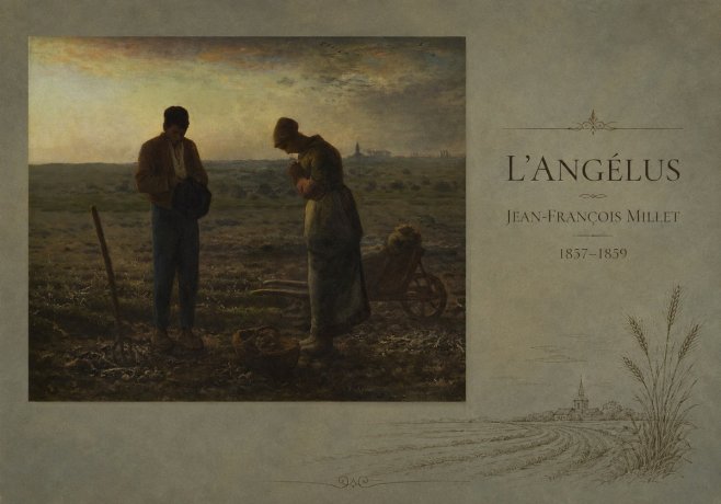 Jean-François Millet L'angélus I No4 - Poster