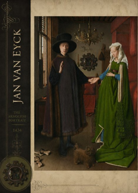 Jan van Eyck The Arnolfini Portrait V No2 - Poster