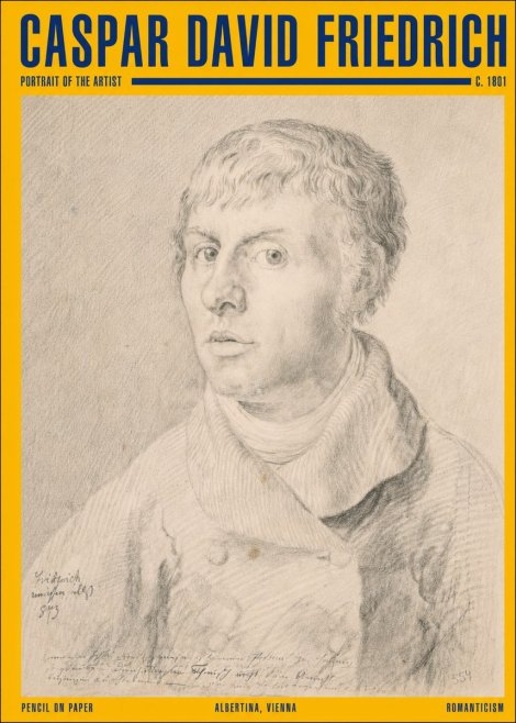 Caspar David Friedrich Portrait of the Artist No2 - Poster