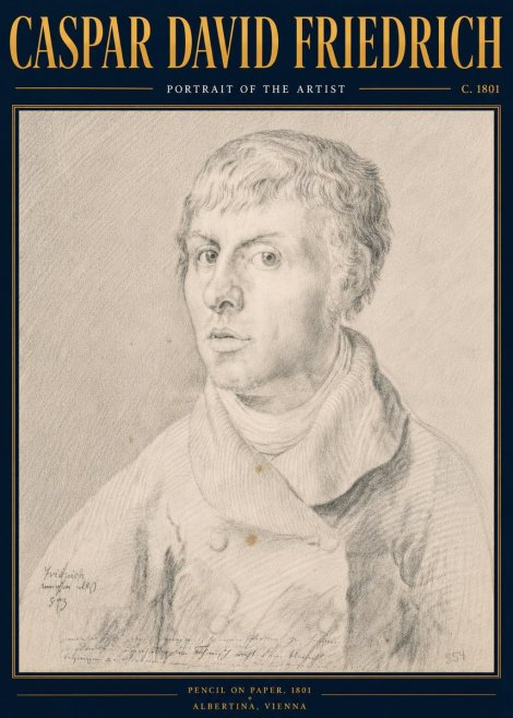 Caspar David Friedrich Portrait of the Artist No6 - Poster