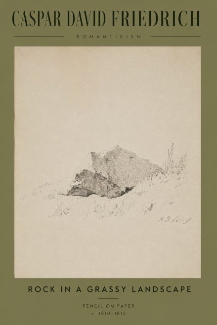 Caspar David Friedrich Rock Study No4 - Poster