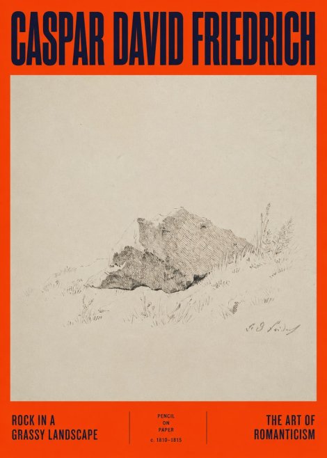 Caspar David Friedrich Rock Study No5 - Poster