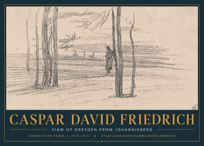 Caspar David Friedrich View of Dresden from Johannisberg No6 - Poster