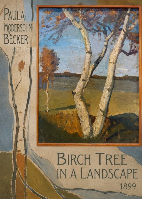 Paula Modersohn-Becker Birch Tree in a Landscape No2 - Poster