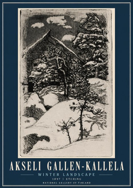 Akseli Gallen-Kallela Winter Landscape I No6 - Poster