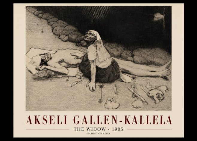 Akseli Gallen-Kallela The Widow No1 - Poster
