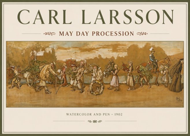 Carl Larsson May Day Procession No3 - Poster