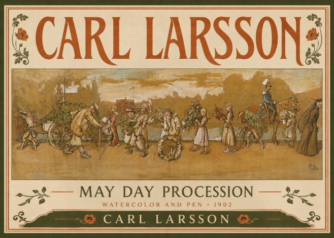 Carl Larsson May Day Procession No6 - Poster