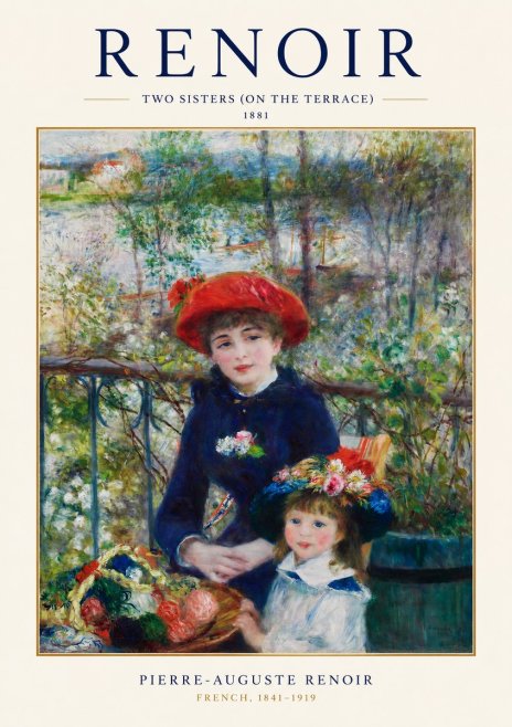 Renoir Two Sisters (on the Terrace) No1 - Poster