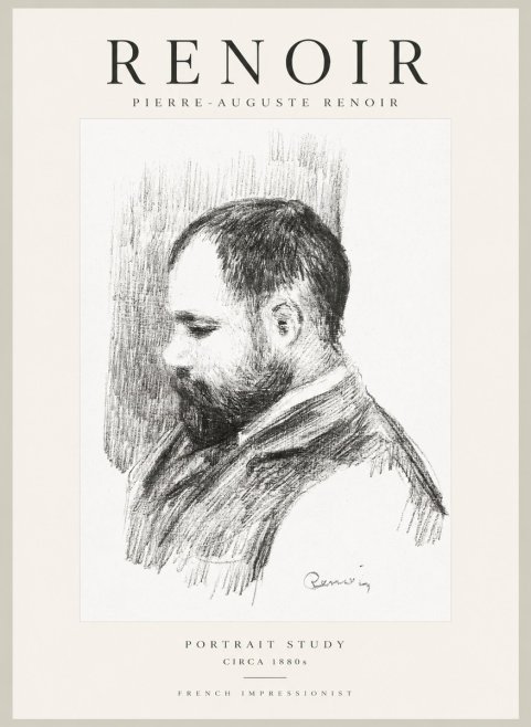 Renoir Portrait Study I No1 - Poster