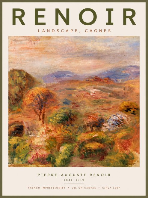 Renoir Landscape, Cagnes No6 - Poster