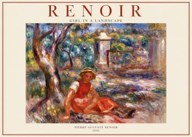 Renoir Girl in a Landscape No1 - Poster