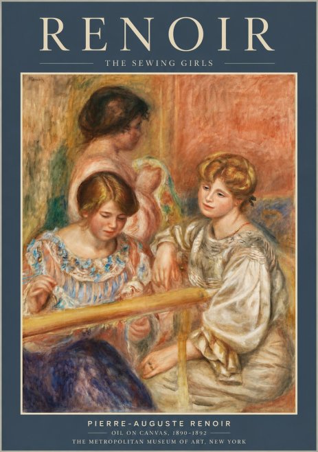 Renoir The Sewing Girls No3 - Poster