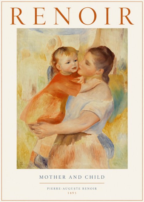 Renoir Mother and Child No1 - Poster