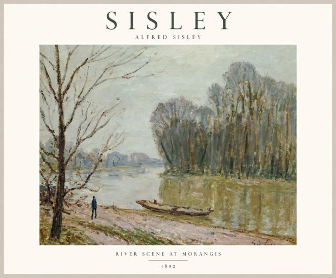 Sisley River Scene at Morangis No1 - Poster