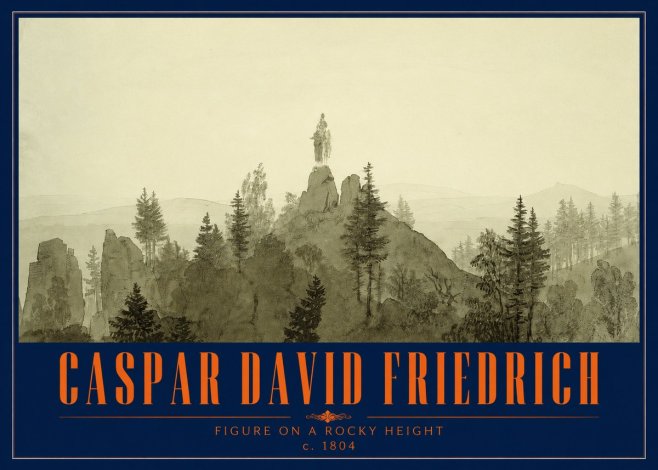 Caspar David Friedrich Figure on a Rocky Height No2 - Poster