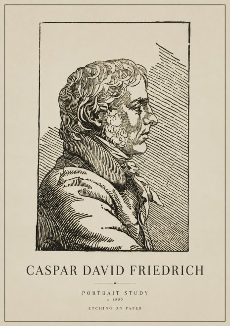 Caspar David Friedrich Portrait Study No1 - Poster